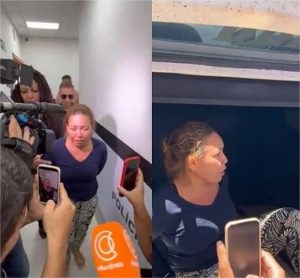 Mulher que matou namorado com sete facadas deixa delegacia aos prantos; veja vídeo