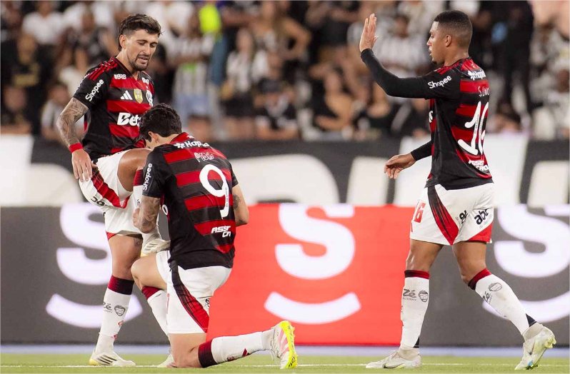 Pedro brilha e Flamengo supera o Botafogo no Nilton Santos